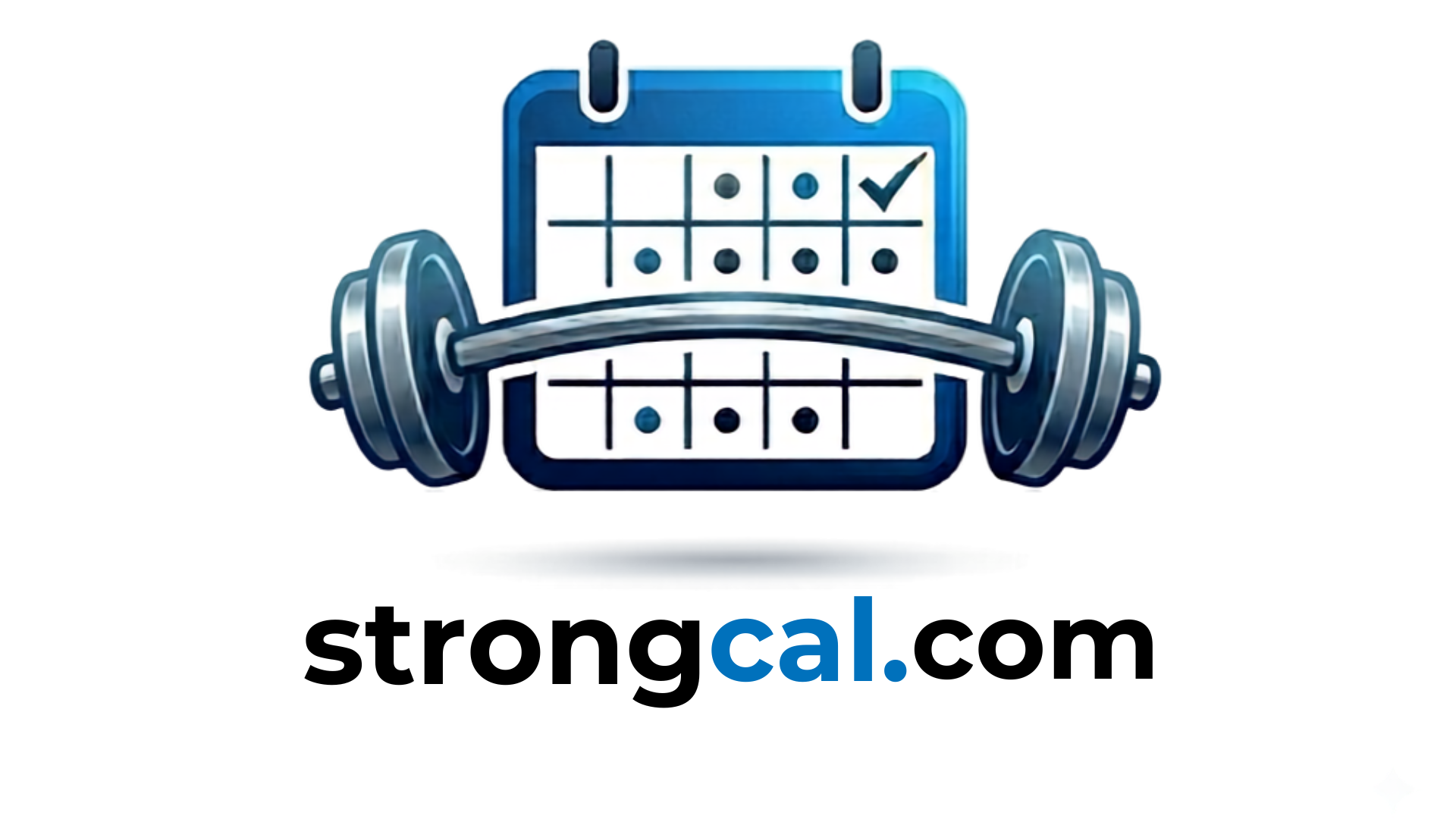StrongCal logo: calendar icon with a barbell, symbolizing fitness scheduling